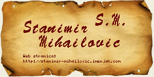 Stanimir Mihailović vizit kartica